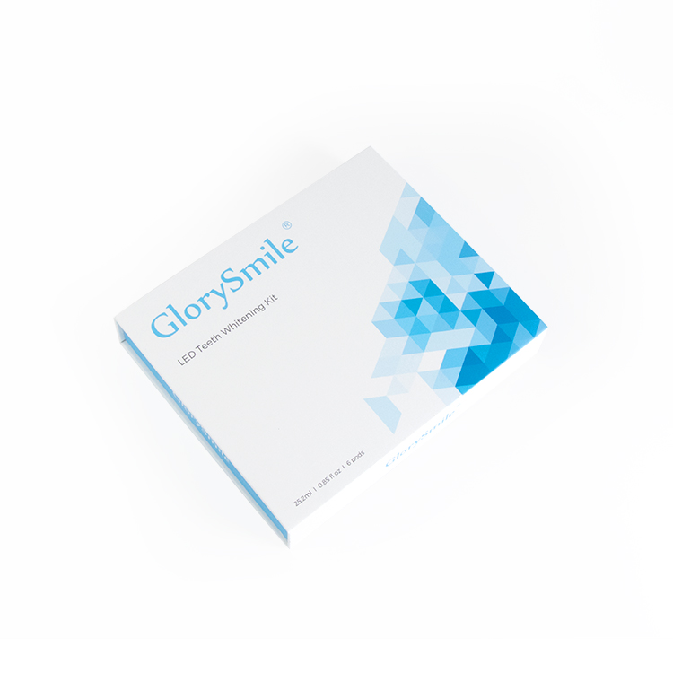 Glorysmile New Design 10 Minutes Timer Led Light Teeth Whitening Gel Pods Kit With PAP+ Formula