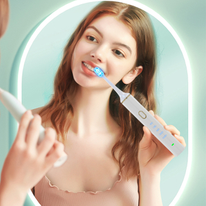 Glorysmile Intelligent Time Reminder 8 LED Blue Ray Rotating Vibration Teeth Whitening Electronic Toothbrush